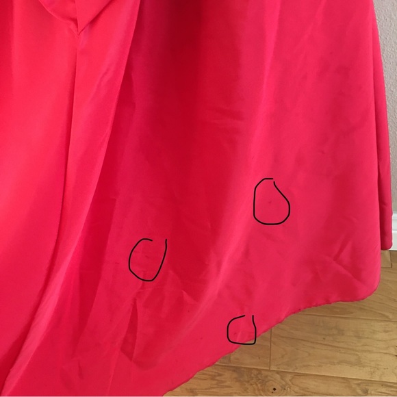 Vintage Mike Benet Formals Red Taffeta Strapless Gown Small Rhinestones - Picture 9 of 10